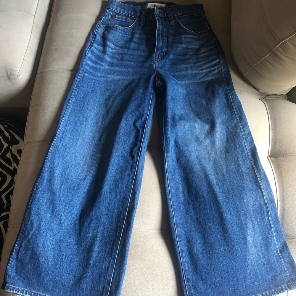 Madewell wide-leg crop Jean. Sz 2